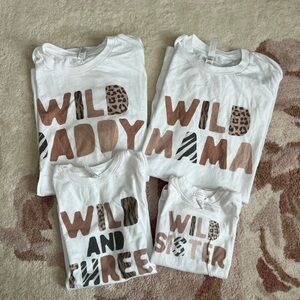 Rabbit Skins White and Brown Graphic T-Shirt